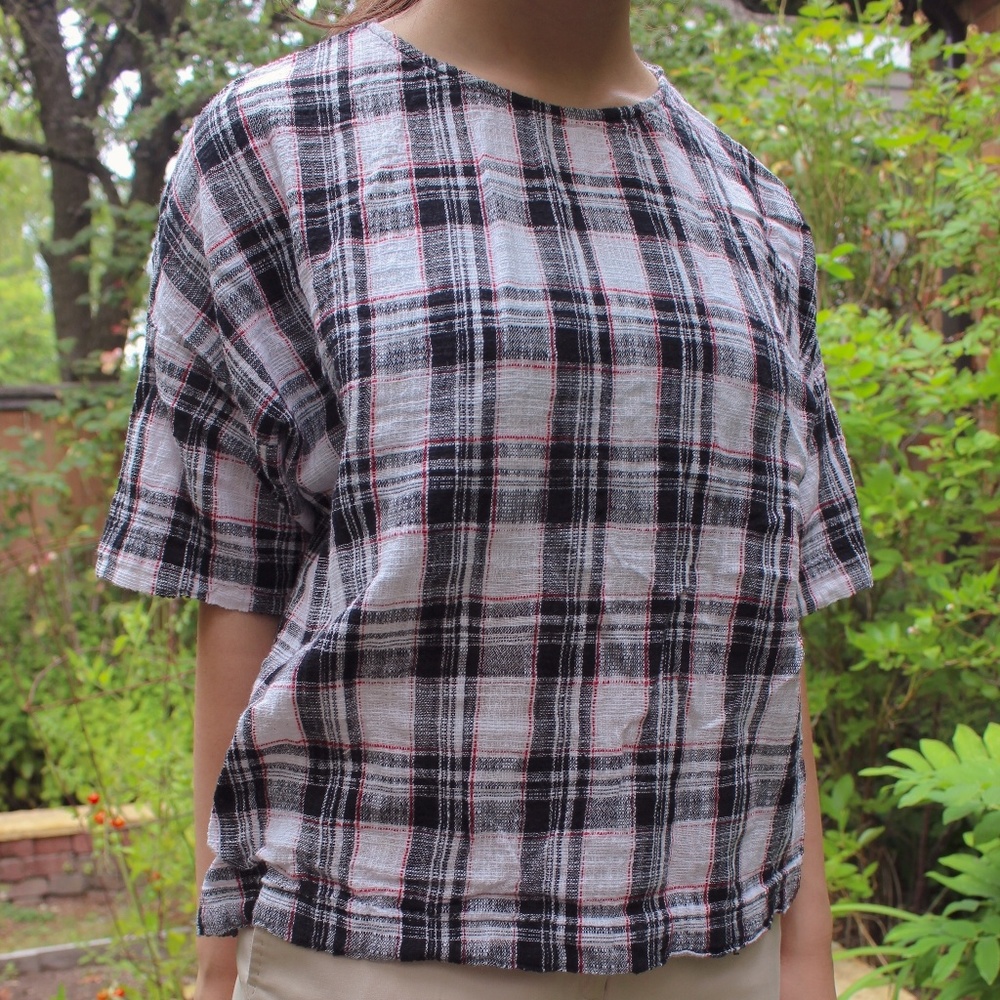 Zara Plaid Top